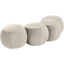 Meridian Apollo Cream Velvet Bench IMAGE 6