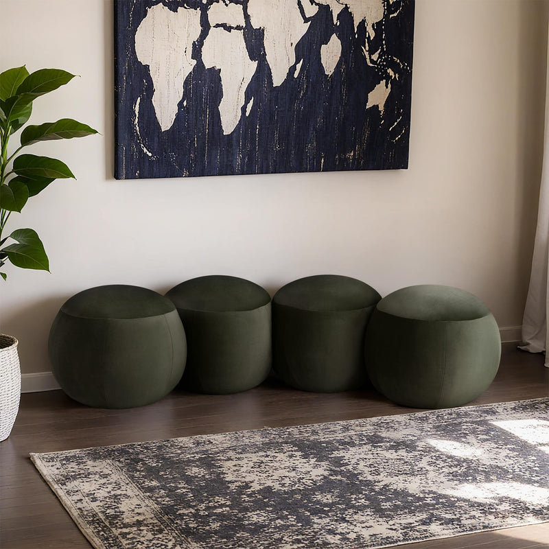 Meridian Apollo Green Velvet Bench IMAGE 2