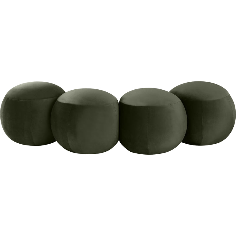 Meridian Apollo Green Velvet Bench IMAGE 4