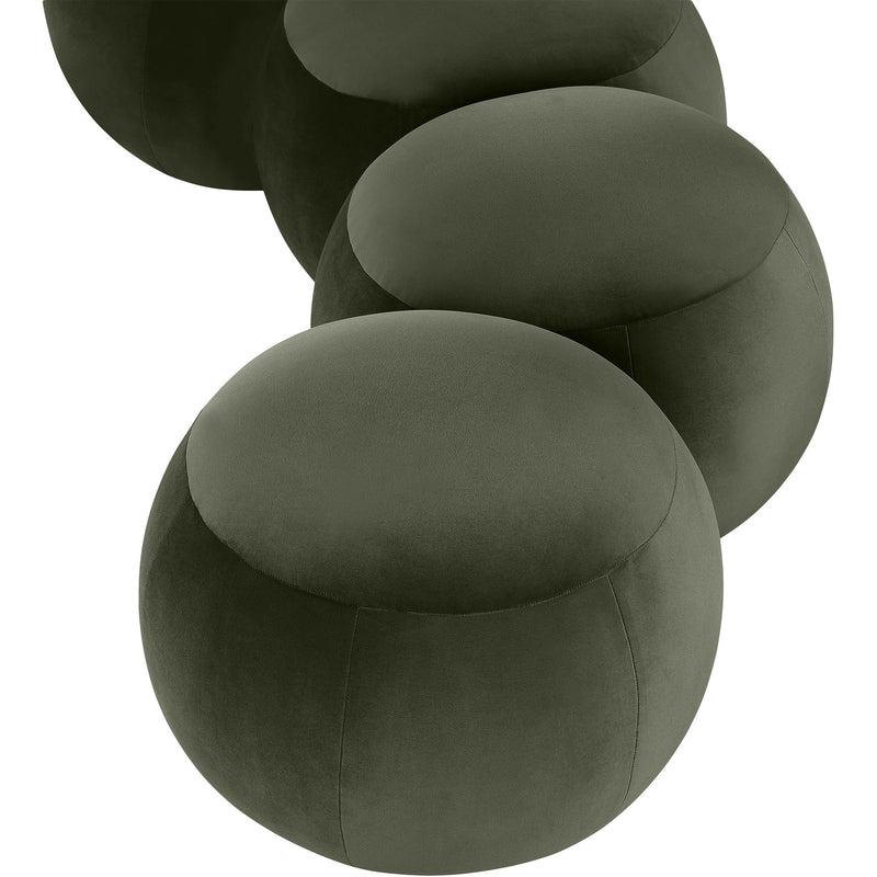 Meridian Apollo Green Velvet Bench IMAGE 7
