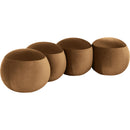 Meridian Apollo Saddle Velvet Bench IMAGE 3