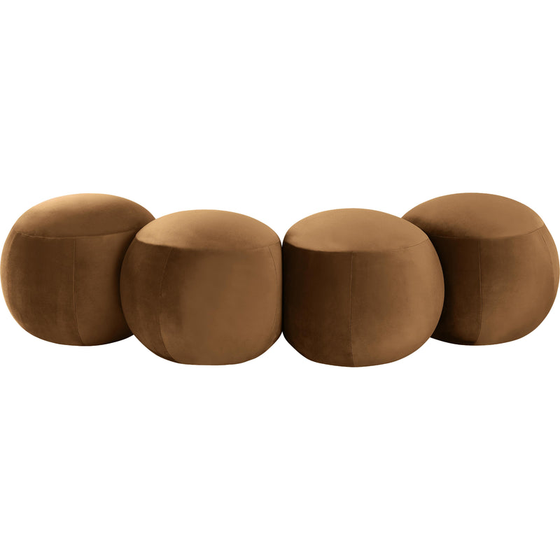 Meridian Apollo Saddle Velvet Bench IMAGE 4