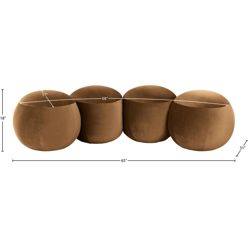 Meridian Apollo Saddle Velvet Bench IMAGE 9