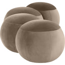 Meridian Apollo Taupe Velvet Bench IMAGE 5