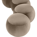 Meridian Apollo Taupe Velvet Bench IMAGE 7