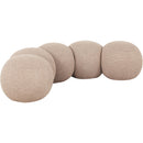 Meridian Apollo Beige Boucle Fabric Bench IMAGE 3