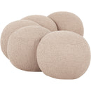 Meridian Apollo Beige Boucle Fabric Bench IMAGE 5