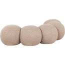 Meridian Apollo Beige Boucle Fabric Bench IMAGE 6