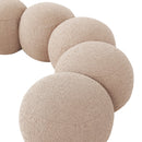 Meridian Apollo Beige Boucle Fabric Bench IMAGE 7