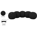 Meridian Apollo Black Boucle Fabric Bench IMAGE 10