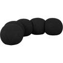 Meridian Apollo Black Boucle Fabric Bench IMAGE 3