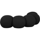 Meridian Apollo Black Boucle Fabric Bench IMAGE 6