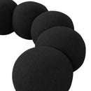 Meridian Apollo Black Boucle Fabric Bench IMAGE 7