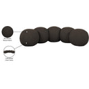 Meridian Apollo Brown Boucle Fabric Bench IMAGE 10