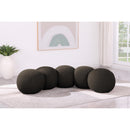 Meridian Apollo Brown Boucle Fabric Bench IMAGE 2