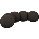 Meridian Apollo Brown Boucle Fabric Bench IMAGE 3