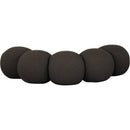 Meridian Apollo Brown Boucle Fabric Bench IMAGE 4