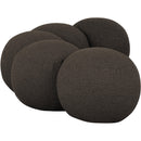 Meridian Apollo Brown Boucle Fabric Bench IMAGE 5