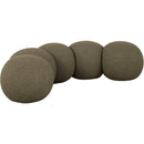 Meridian Apollo Olive Boucle Fabric Bench IMAGE 3