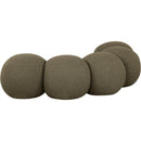 Meridian Apollo Olive Boucle Fabric Bench IMAGE 6