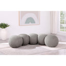 Meridian Apollo Taupe Boucle Fabric Bench IMAGE 2