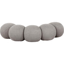 Meridian Apollo Taupe Boucle Fabric Bench IMAGE 4