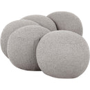 Meridian Apollo Taupe Boucle Fabric Bench IMAGE 5