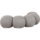 Meridian Apollo Taupe Boucle Fabric Bench IMAGE 6