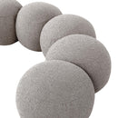 Meridian Apollo Taupe Boucle Fabric Bench IMAGE 7