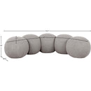 Meridian Apollo Taupe Boucle Fabric Bench IMAGE 9