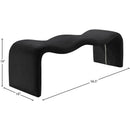 Meridian Willow Black Vegan Leather Bench IMAGE 10