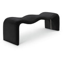 Meridian Willow Black Vegan Leather Bench IMAGE 1