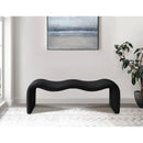 Meridian Willow Black Vegan Leather Bench IMAGE 2