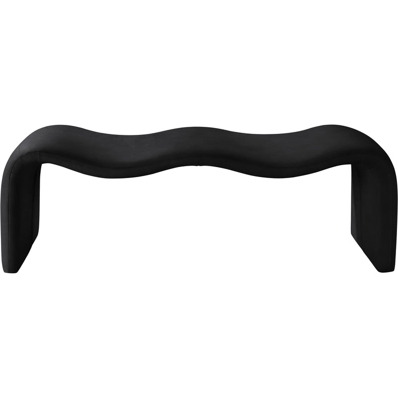 Meridian Willow Black Vegan Leather Bench IMAGE 3