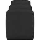 Meridian Willow Black Vegan Leather Bench IMAGE 4