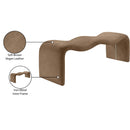 Meridian Willow Brown Vegan Leather Bench IMAGE 11