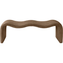 Meridian Willow Brown Vegan Leather Bench IMAGE 3