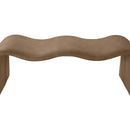 Meridian Willow Brown Vegan Leather Bench IMAGE 6