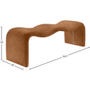 Meridian Willow Cognac Vegan Leather Bench IMAGE 10