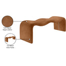 Meridian Willow Cognac Vegan Leather Bench IMAGE 11