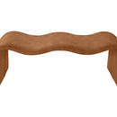 Meridian Willow Cognac Vegan Leather Bench IMAGE 6