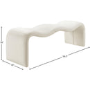 Meridian Willow Cream Vegan Leather Bench IMAGE 10