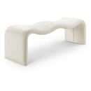 Meridian Willow Cream Vegan Leather Bench IMAGE 1