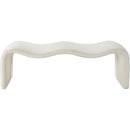 Meridian Willow Cream Vegan Leather Bench IMAGE 3