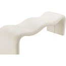 Meridian Willow Cream Vegan Leather Bench IMAGE 7