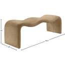 Meridian Willow Tan Vegan Leather Bench IMAGE 10