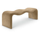 Meridian Willow Tan Vegan Leather Bench IMAGE 1