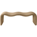 Meridian Willow Tan Vegan Leather Bench IMAGE 3