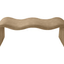 Meridian Willow Tan Vegan Leather Bench IMAGE 6