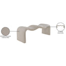 Meridian Willow Beige Corduroy Fabric Bench IMAGE 11